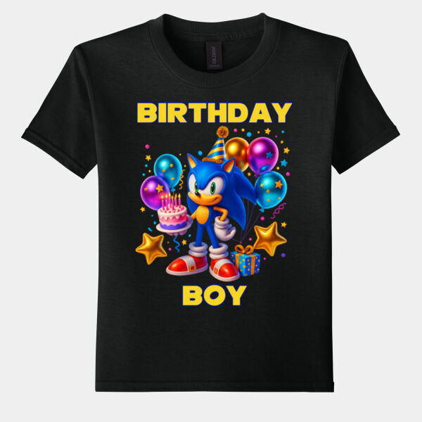 Sonic The Hedge Hog Birthday Shirt - Birthday Boy Thumbnail