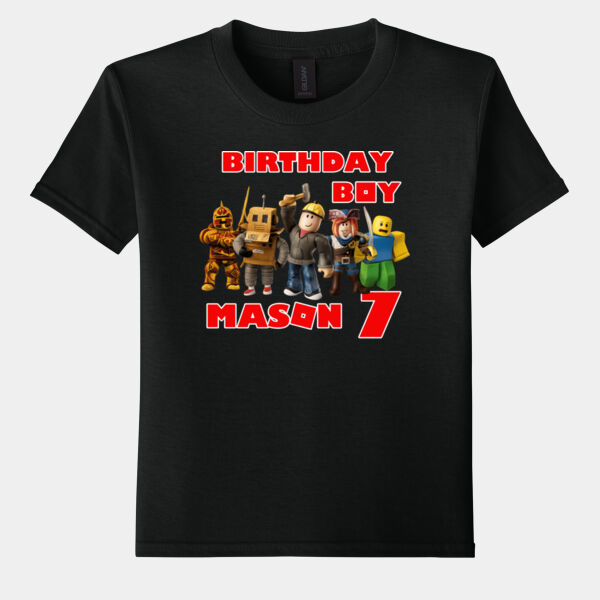 Roblox Kids Birthday Shirt Thumbnail