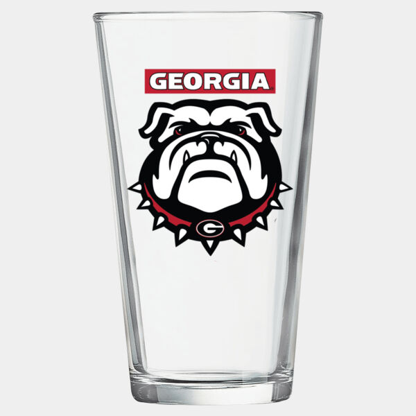 Georgia Bulldog Pint Glass Thumbnail
