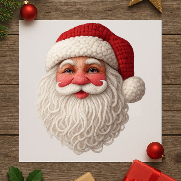 Santa Ho Ho Ho Yarn Look DTF 2 Thumbnail