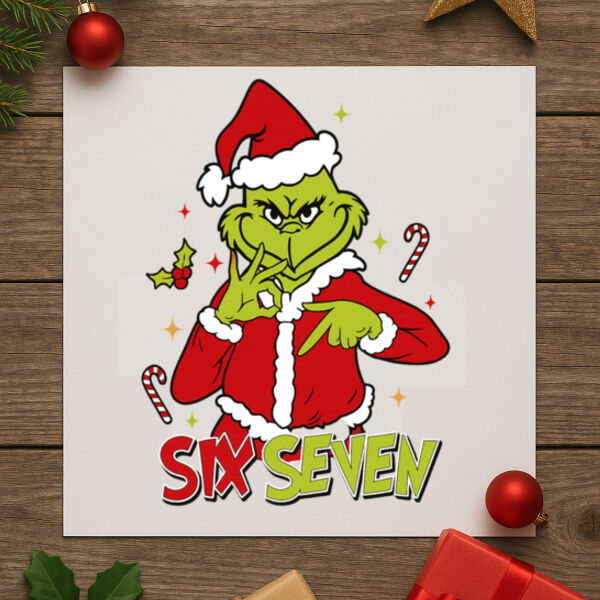 Grinch 6 7  DTF Transfer Sheet Thumbnail