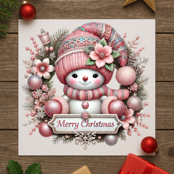 Snowman Wreath DTF Transfer Sheet Thumbnail