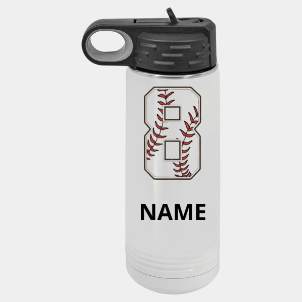 Baseball 20oz Water Bottle Customized Thumbnail