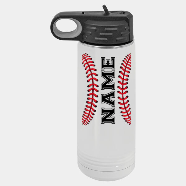 Baseball 20oz Water Bottle Customized Thumbnail